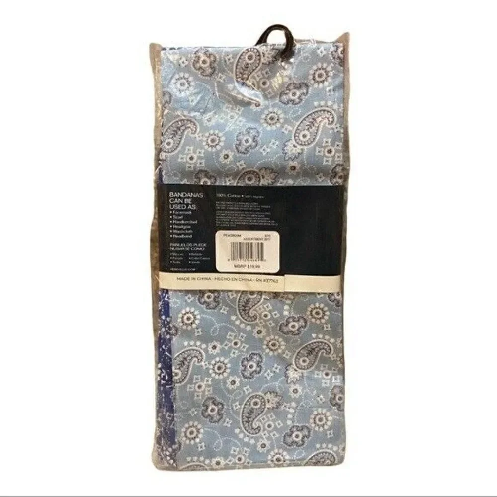 Perry Ellis Portfolio Mens Assorted 3 Packs Of Bandanas 9 Total Lot Set New